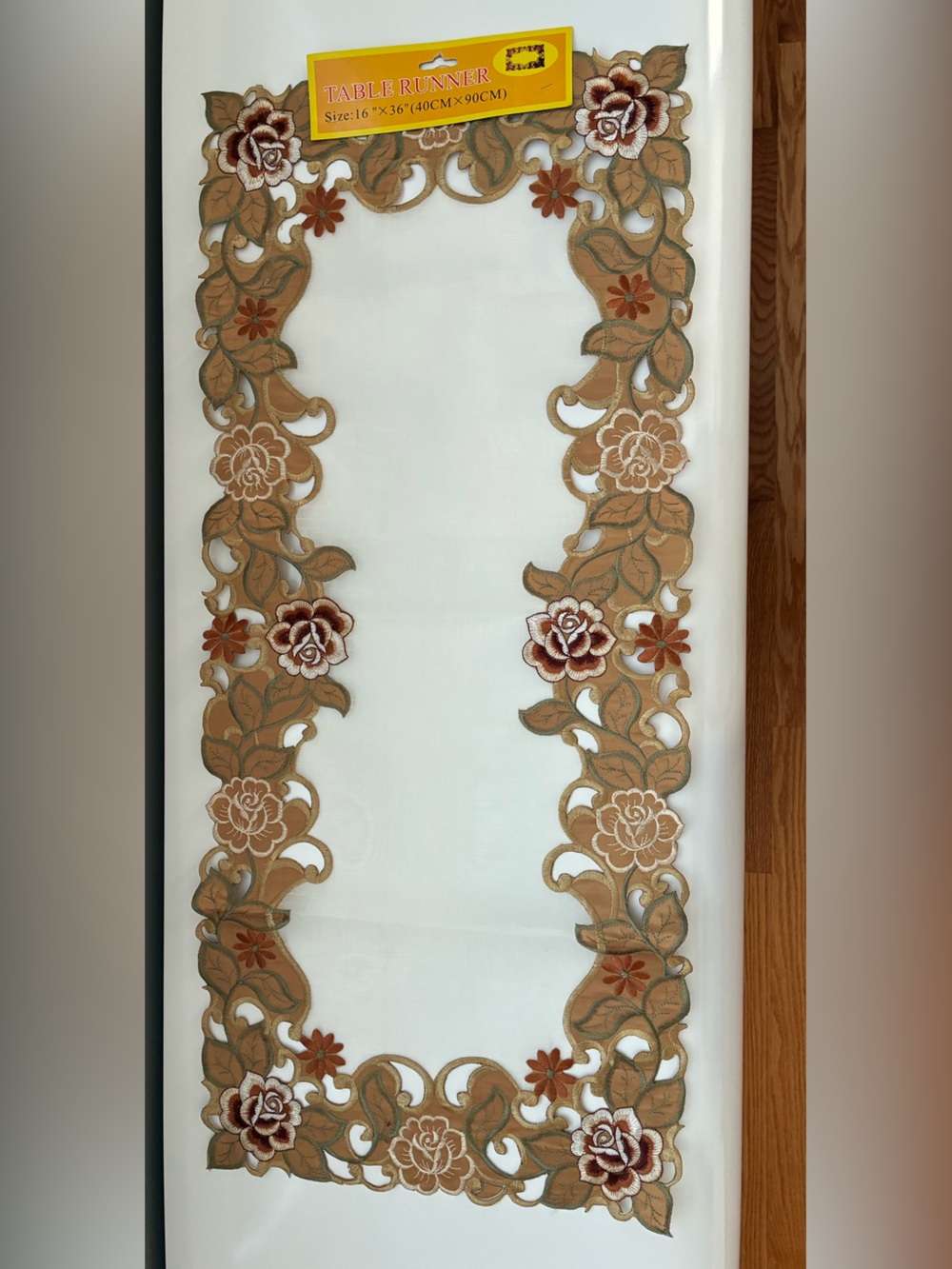 Decorative Floral Table Runner - Beautiful Autumn Tones - New With Tags (NWT)